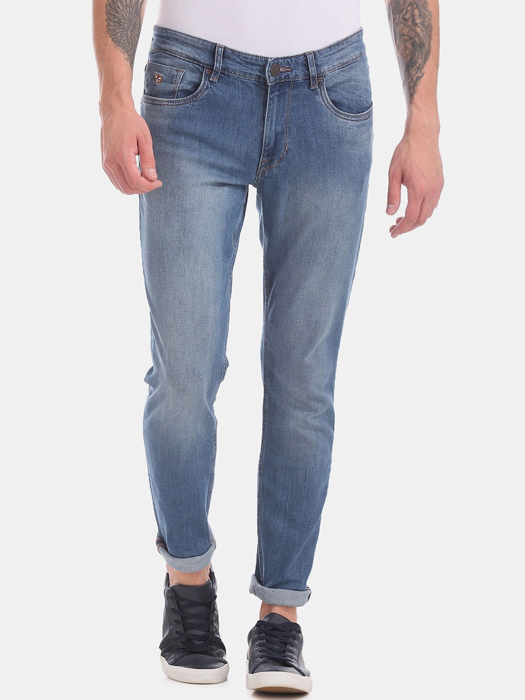 

U S Polo Assn Denim Co Men Blue Comfort Slim Fit Light Fade Jeans