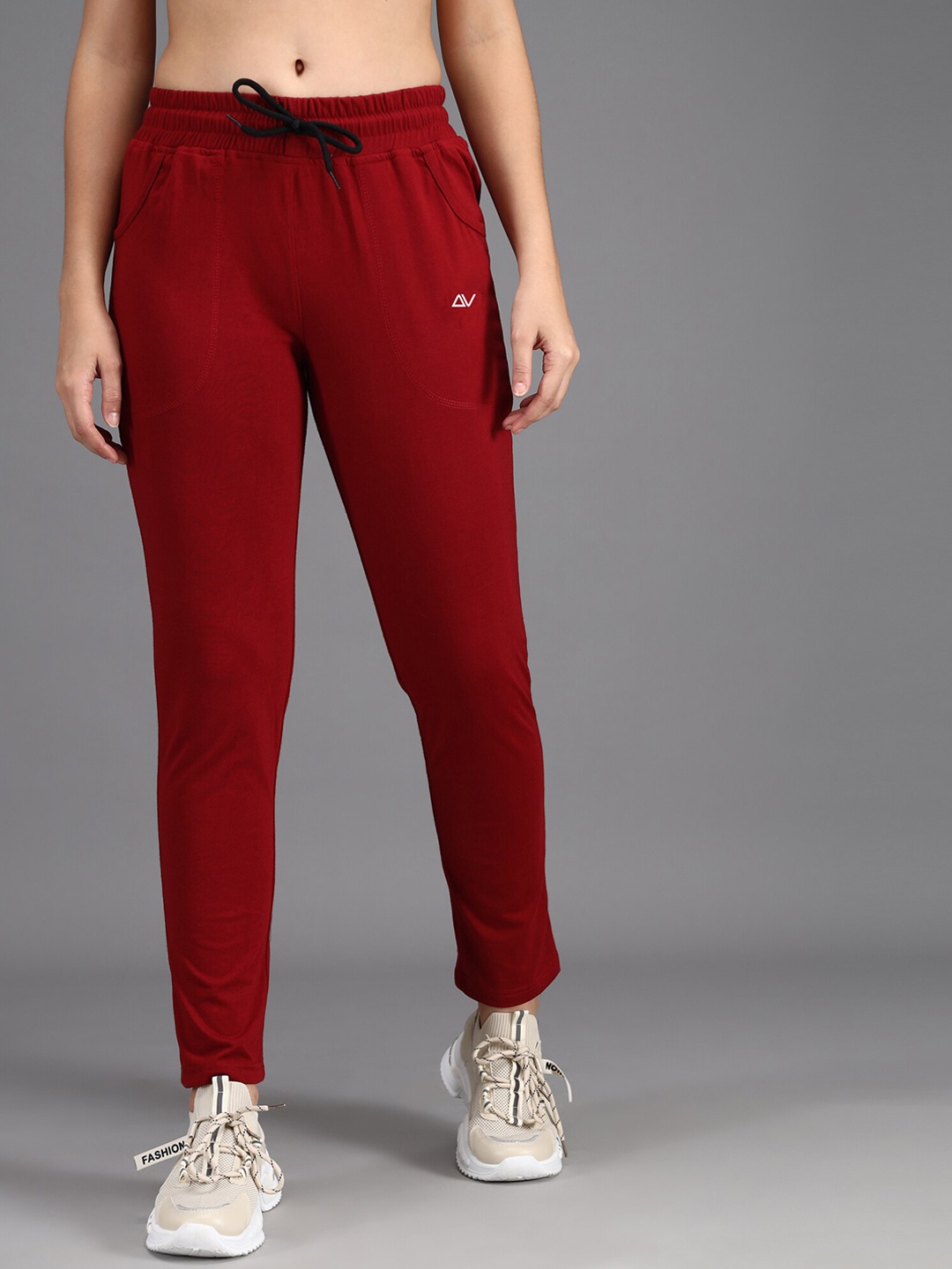 

ADDYVERO Women Maroon Solid Track Pants