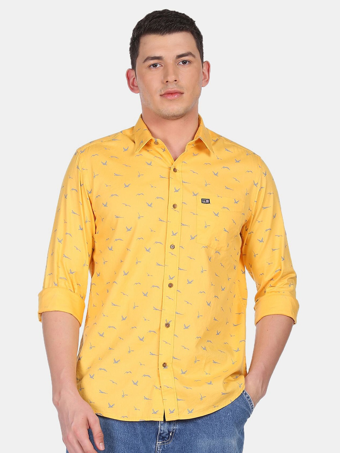 

Arrow Sport Men Yellow Slim Fit Printed Casual Shirt