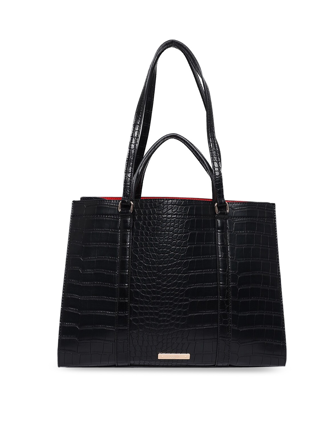

ALDO Black Textured PU Structured Shoulder Bag