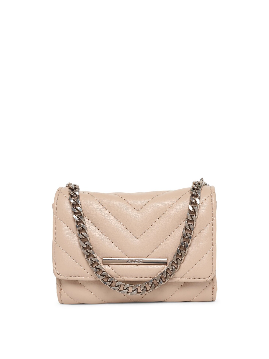 

ALDO Women Beige Textured PU Money Clip