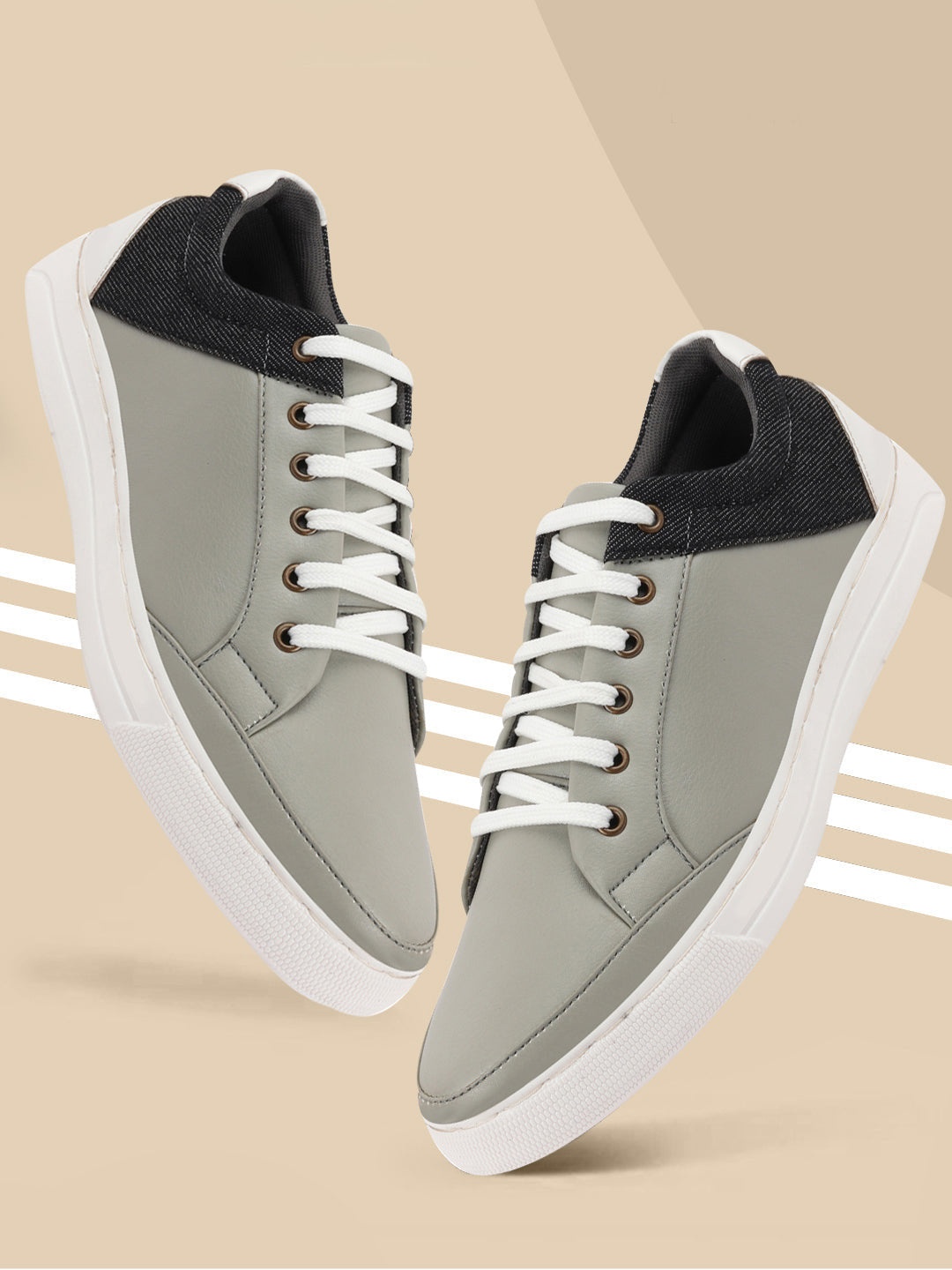 

FAUSTO Men Grey Lightweight Sneakers