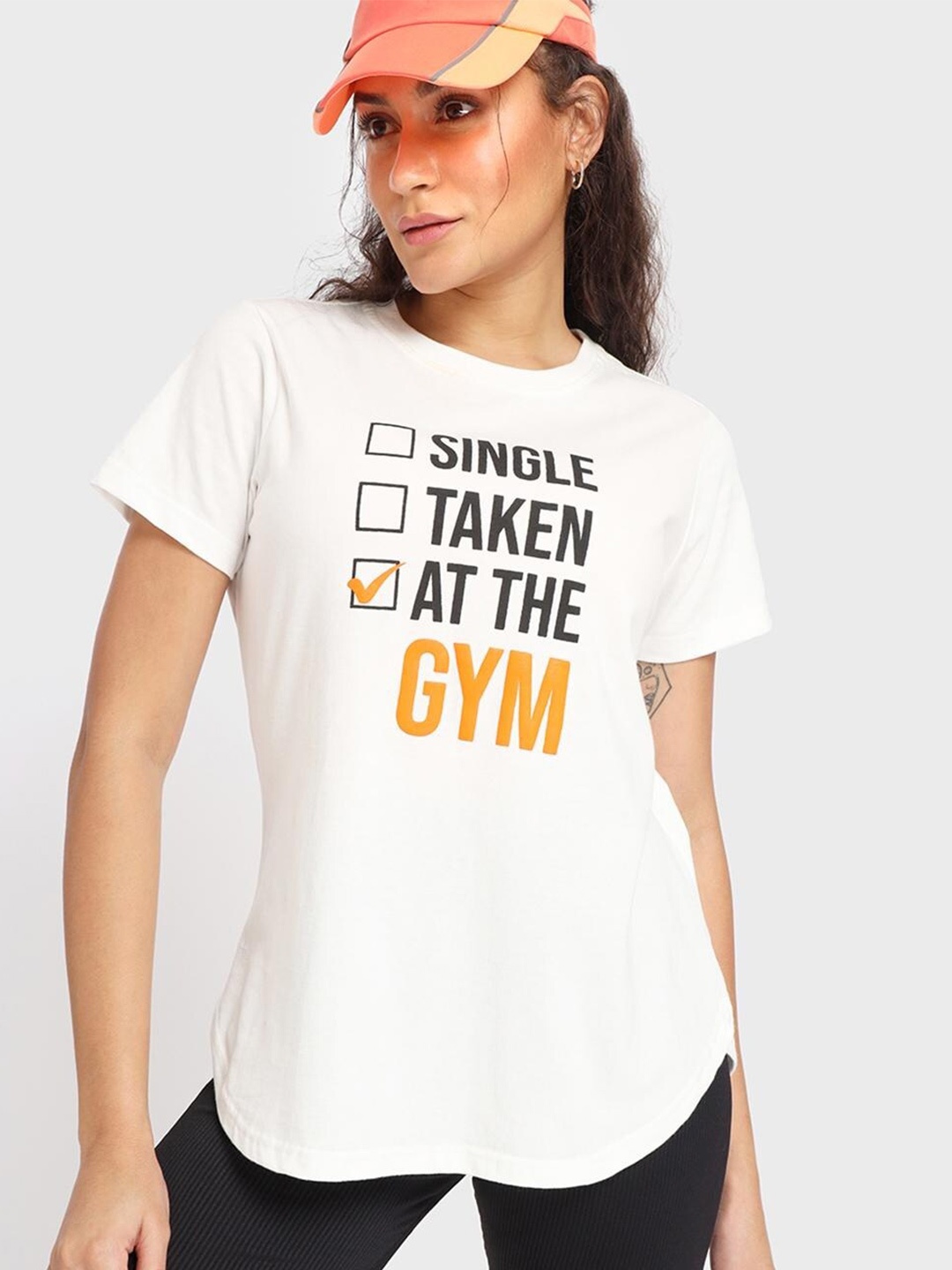 

Bewakoof Women White Typography Printed T-shirt