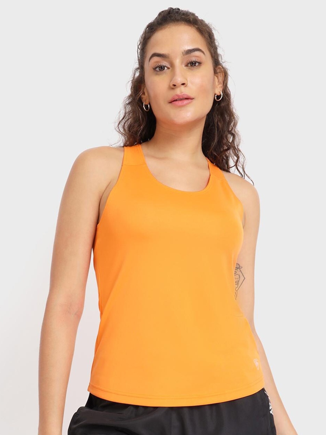 

Bewakoof Women Orange Slim Fit T-shirt