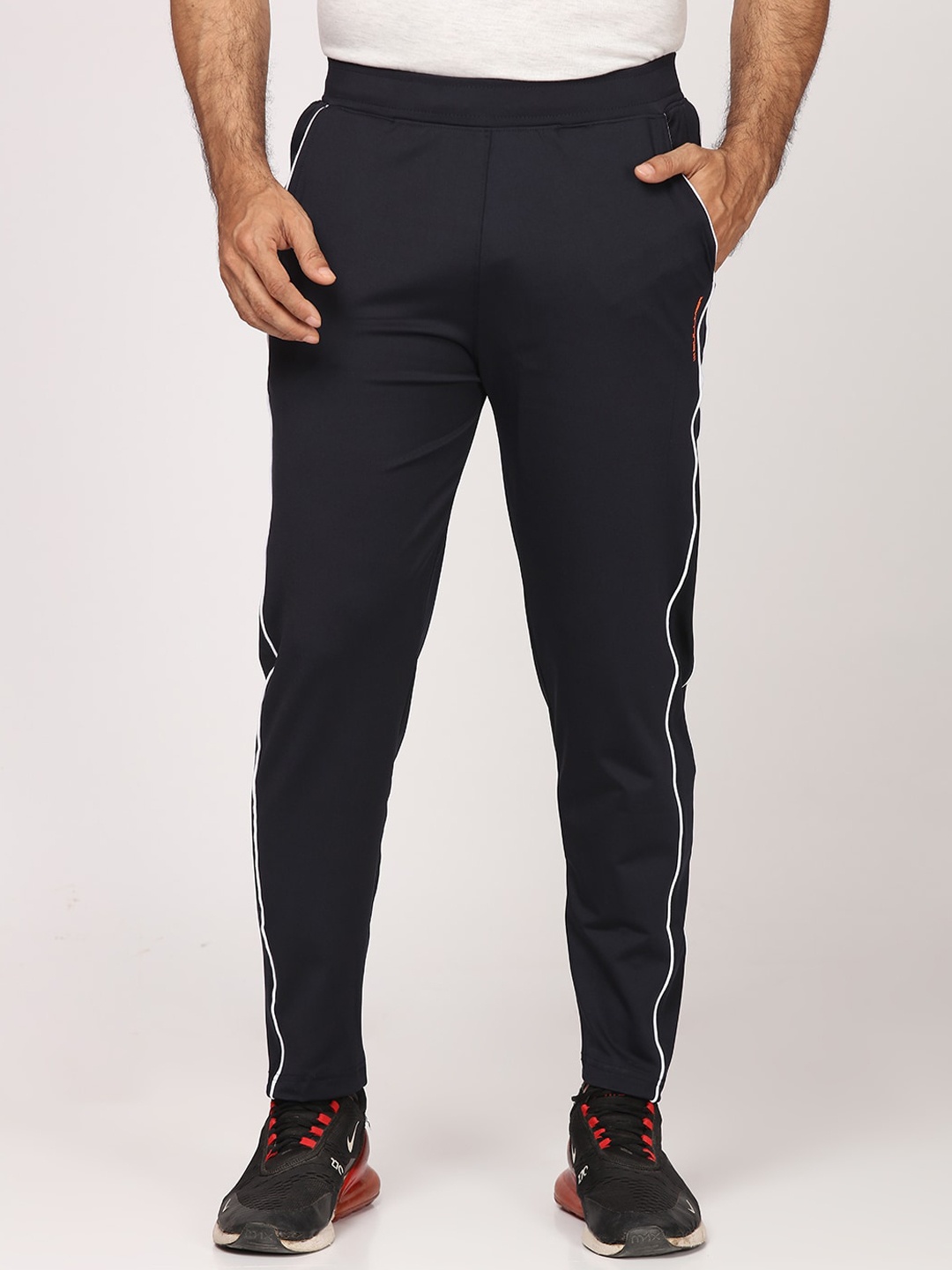 

BULLMER Men Navy Blue Solid Track Pants