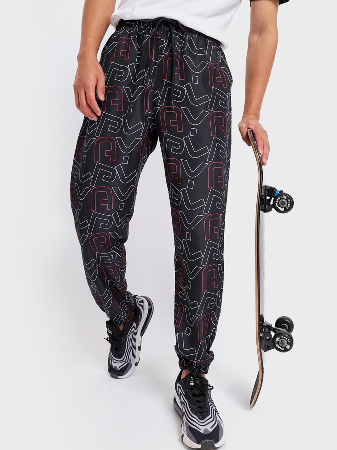 

Bewakoof Men Black Printed Joggers