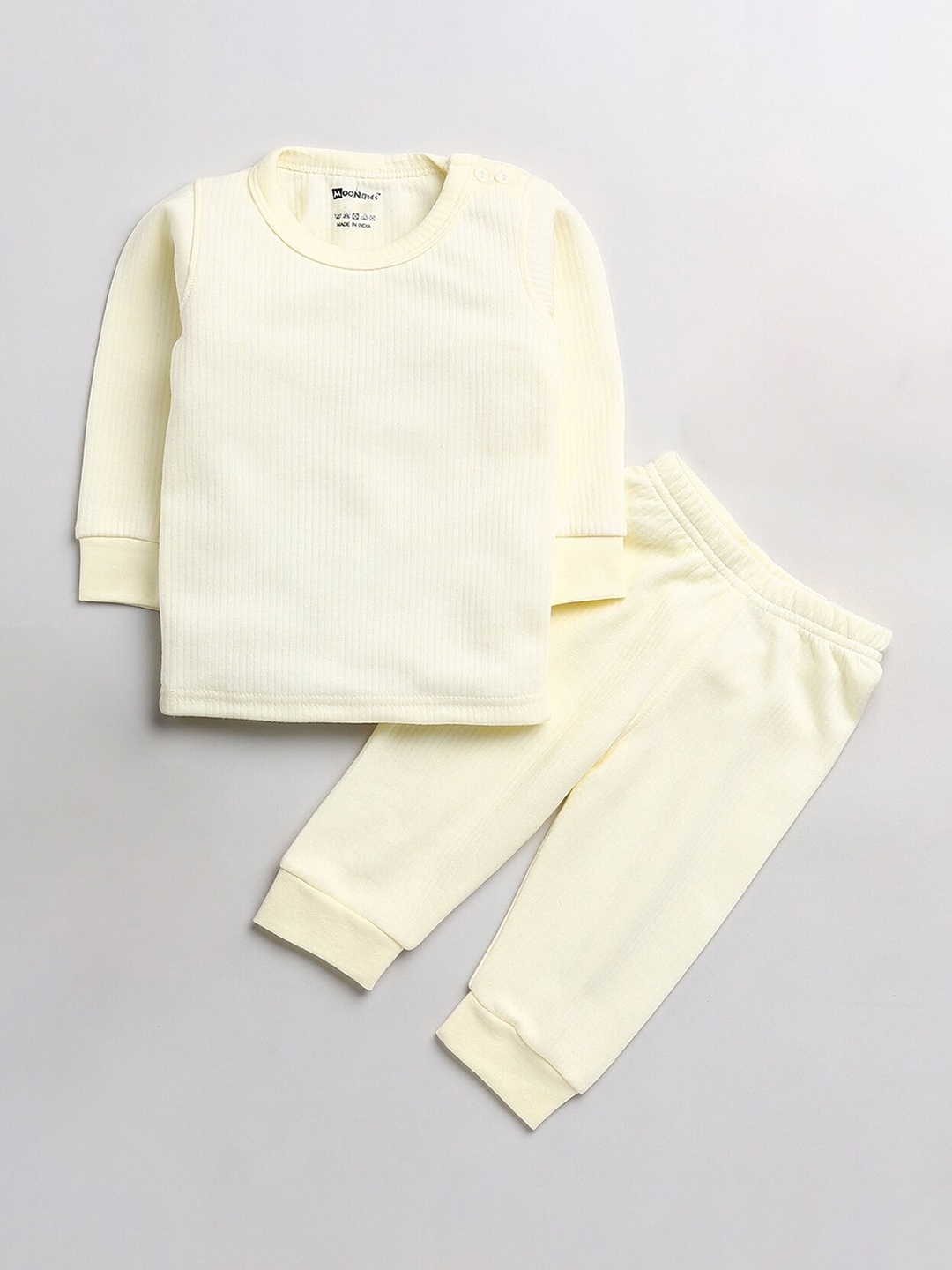 

MooNKids Lemon Solid Cotton Thermal Set For Kids, Lime green