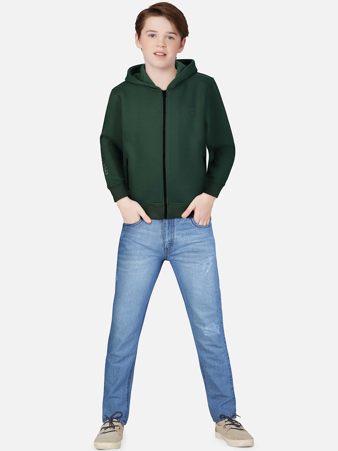 

Gini and Jony Boys Green Bomber Jacket