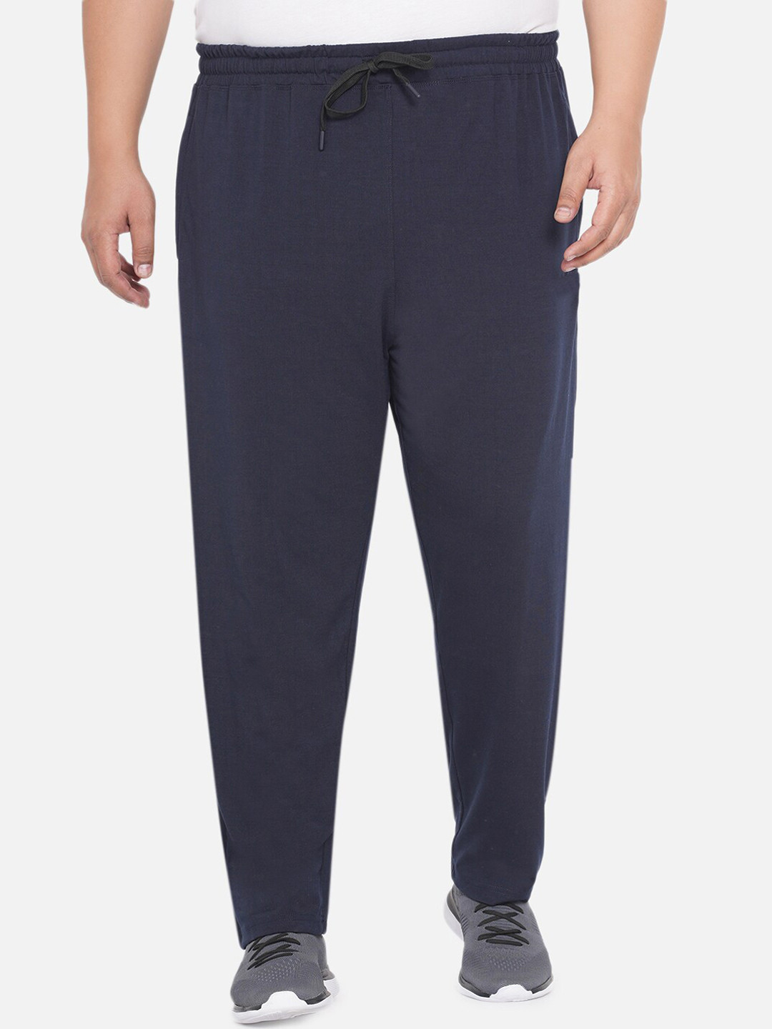 

Santonio Men Navy Blue Solid Cotton Track Pants