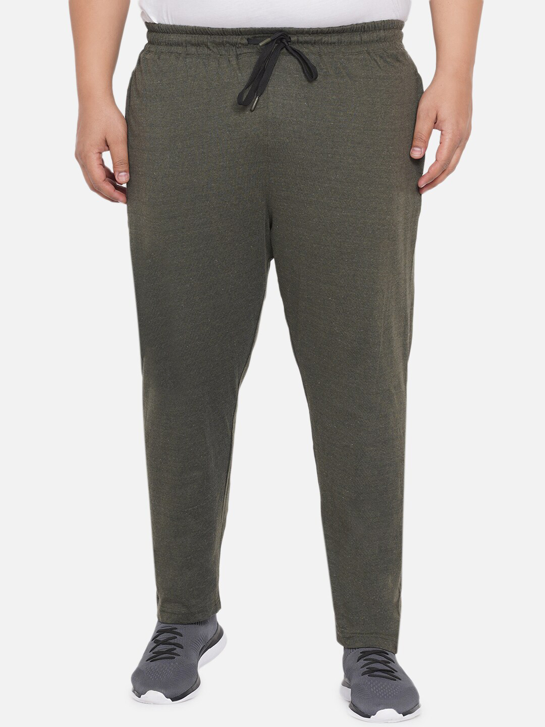 

Santonio Men Plus size Grey Solid Cotton Track Pants