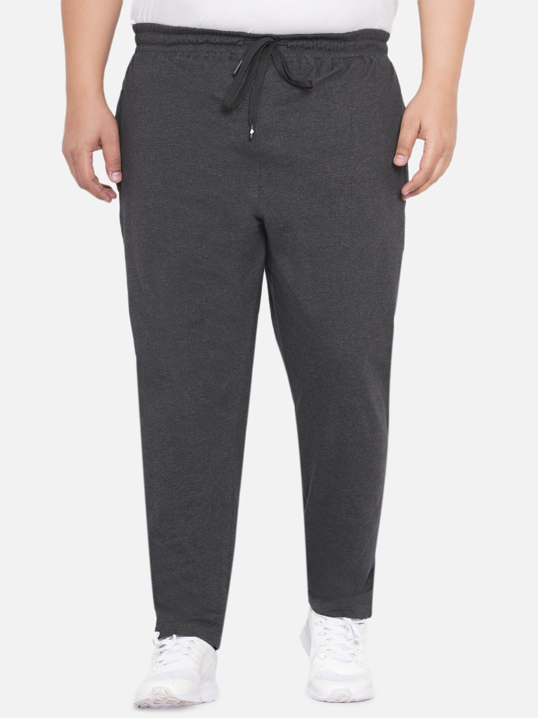 

Santonio Men Plus Size Grey Solid Cotton Track Pant