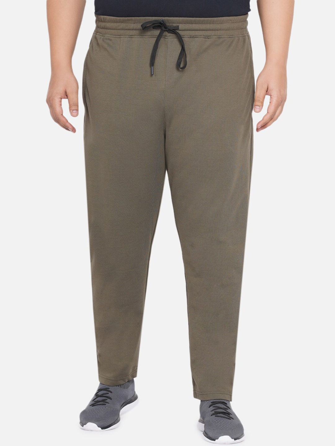

Santonio Men Olive Green Solid Cotton Track Pants