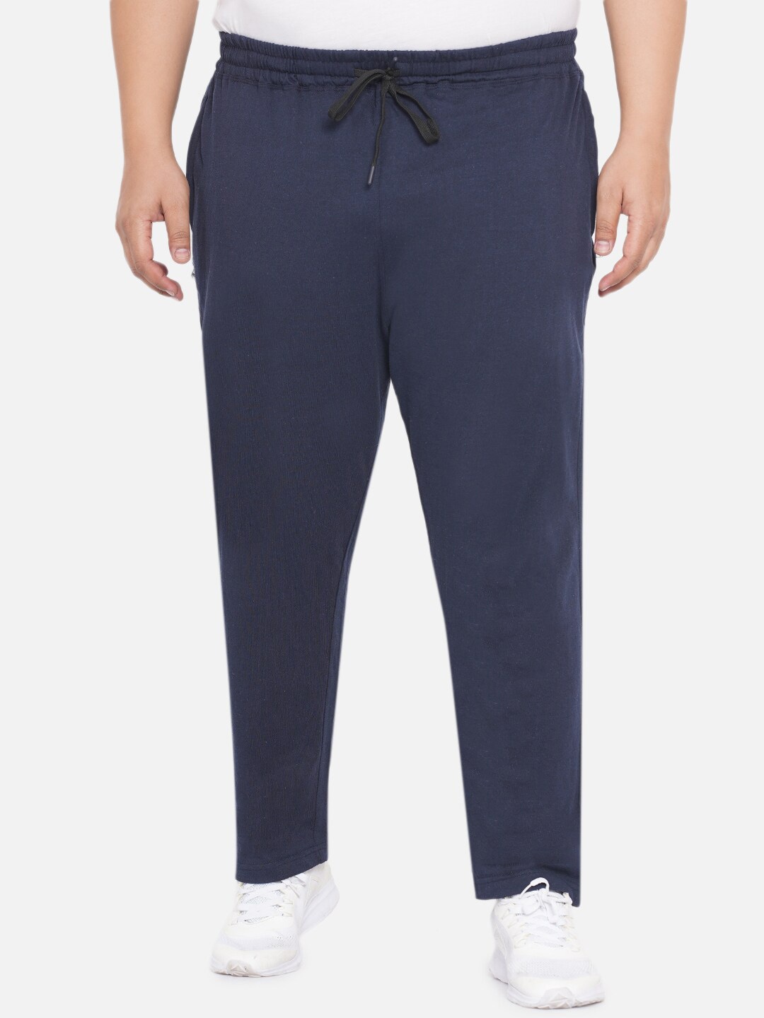 

Santonio Men Navy Blue Solid Cotton Track Pants