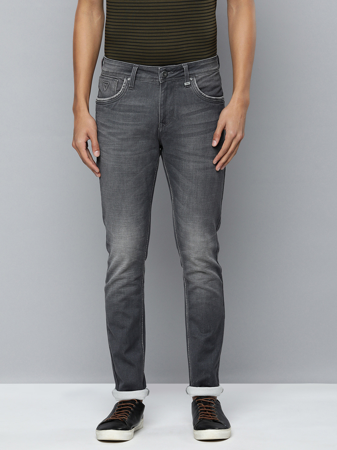 

Lawman pg3 Men Grey Skinny Fit Light Fade Stretchable Jeans