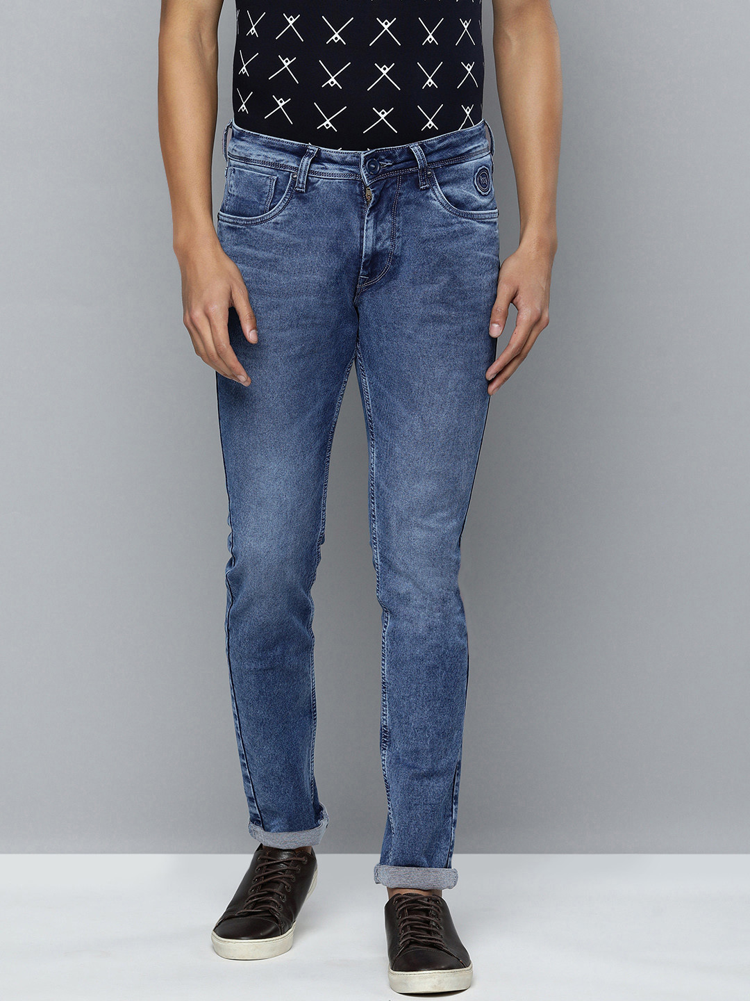 

Lawman pg3 Men Blue Skinny Fit Heavy Fade Stretchable Jeans