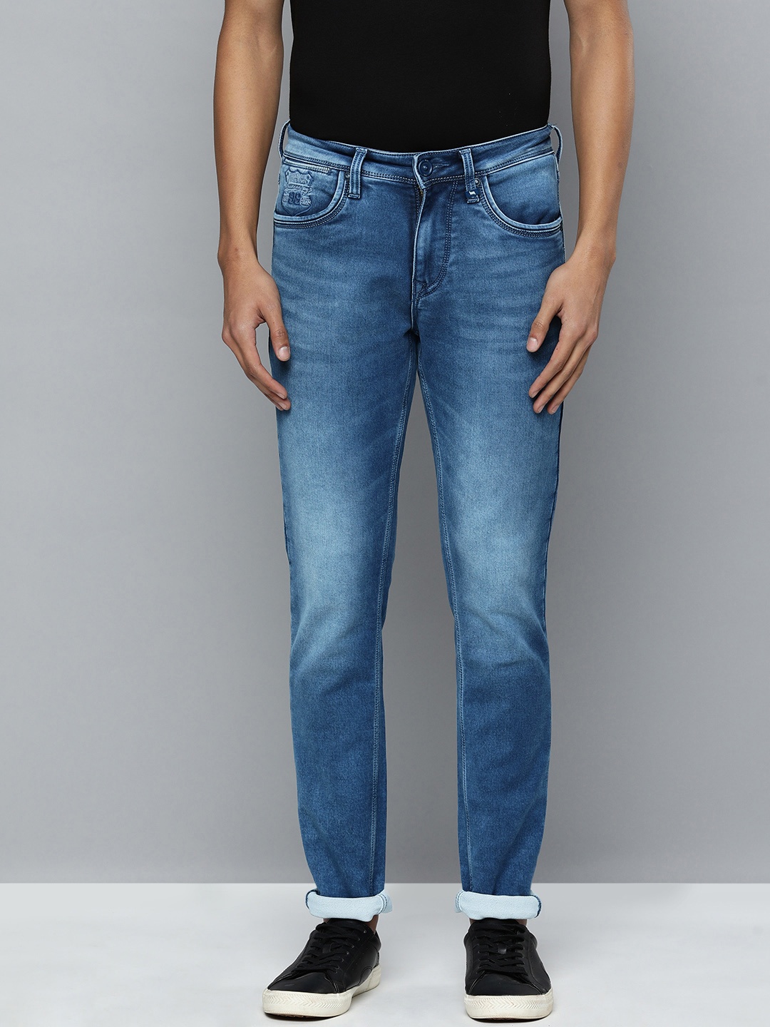 

Lawman pg3 Men Blue Skinny Fit Heavy Fade Stretchable Jeans