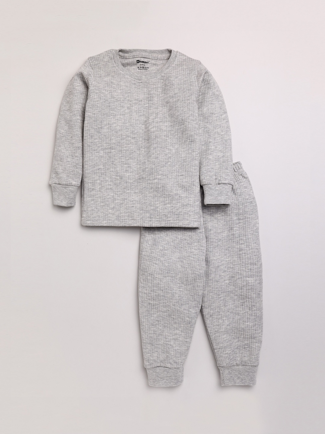 

MooNKids Infant Boys Grey Solid Thermal Set