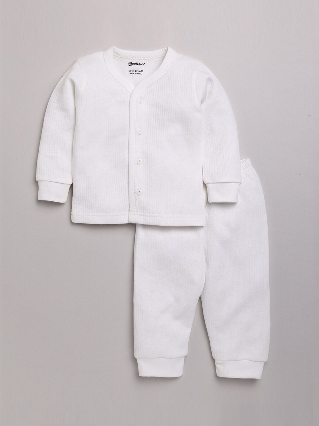 

MooNKids Infant Boys Off-White Solid Thermal Set