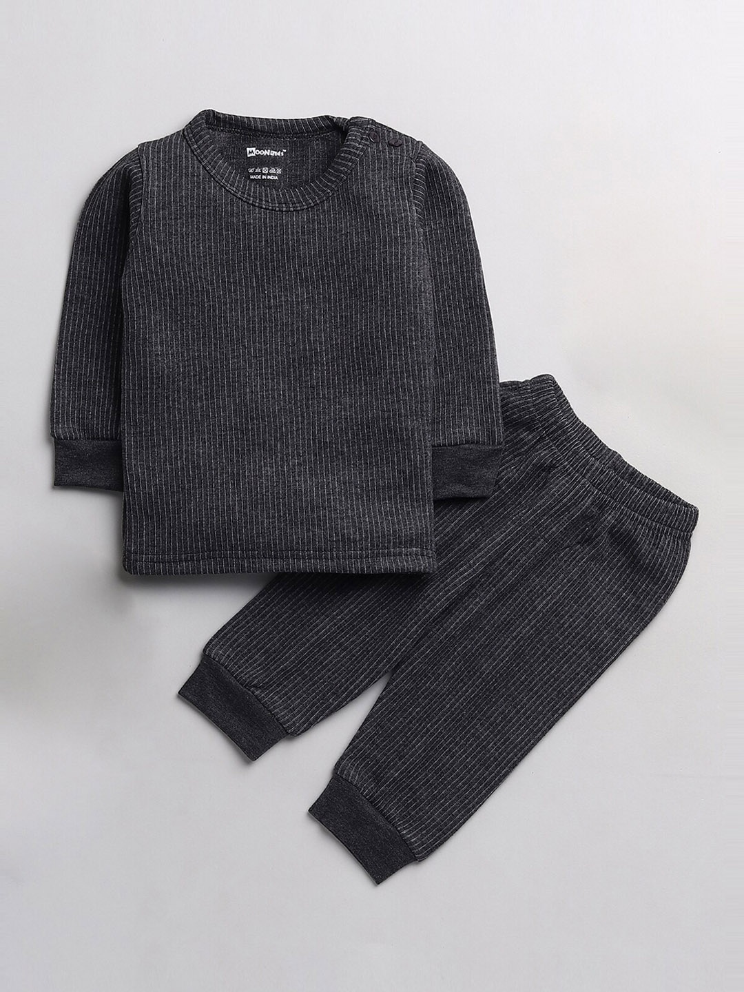 

MooNKids Infant Boys Charcoal Solid Thermal Set