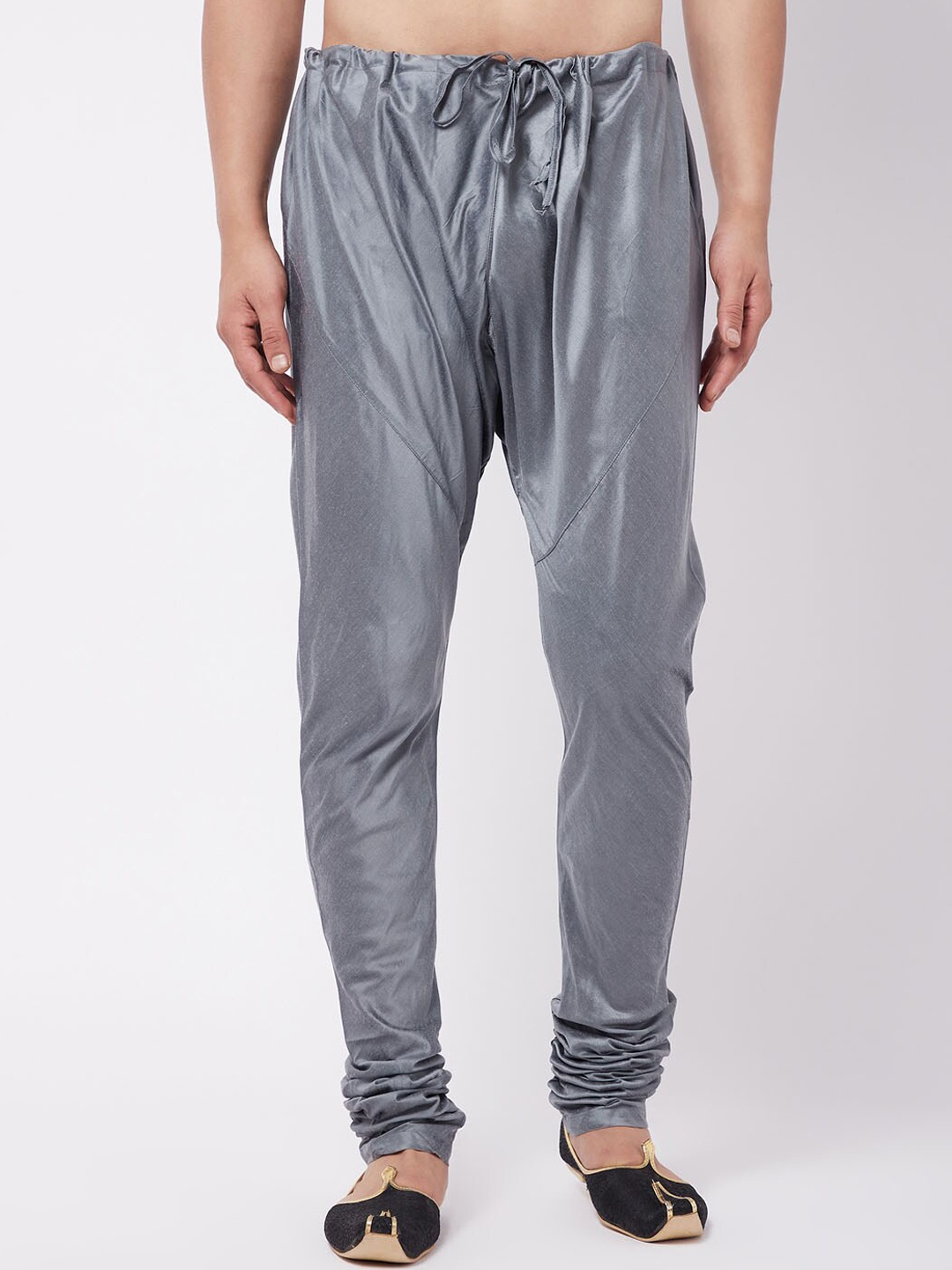 

VASTRAMAY Men Grey Solid Churidar