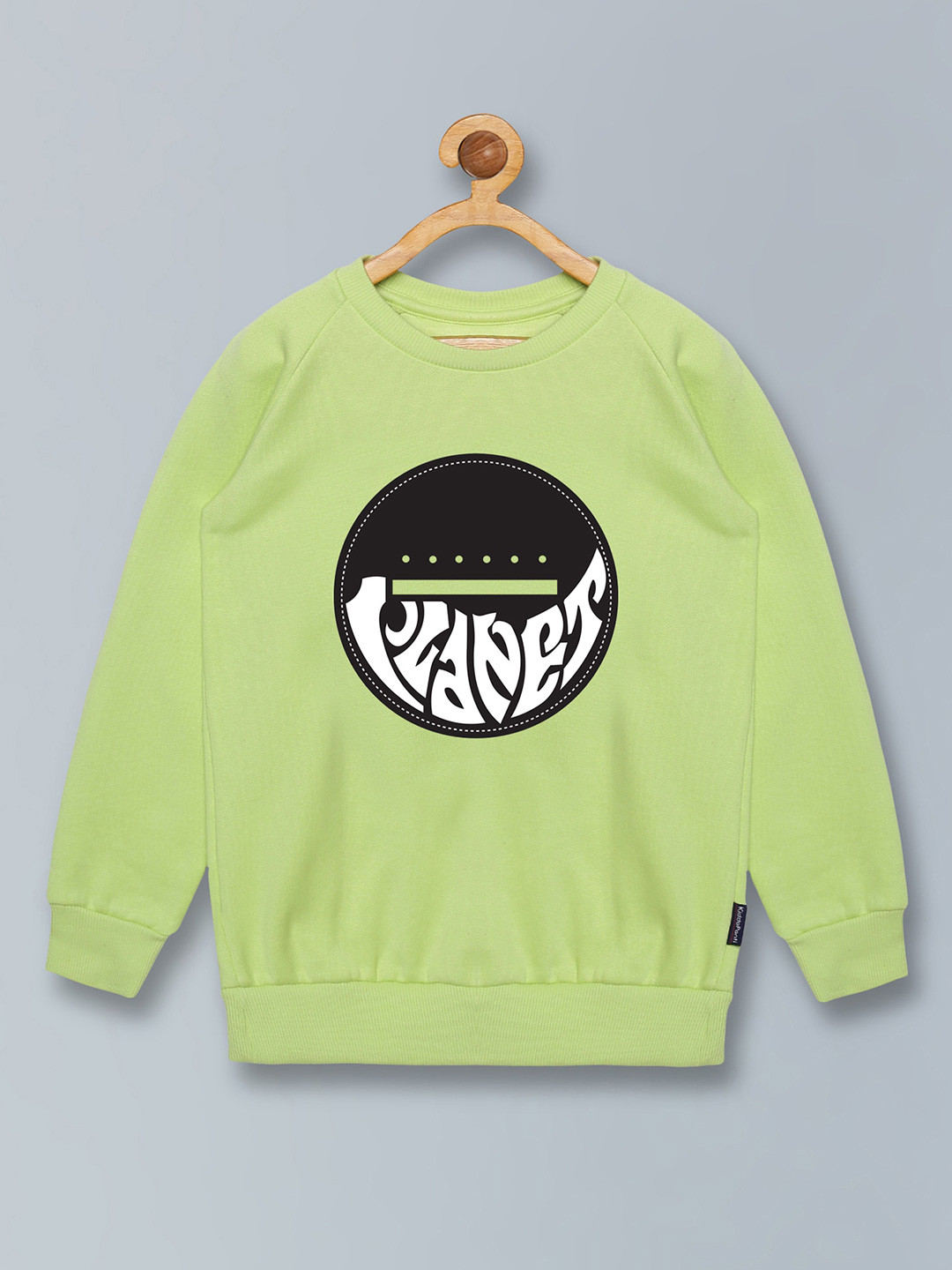 

KiddoPanti Boys Lime Green Printed Sweatshirt