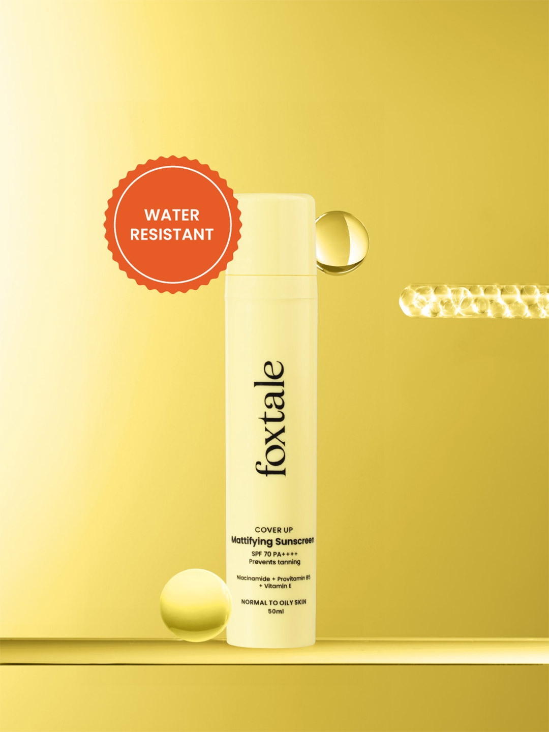 

Foxtale SPF 70 PA++++ Matte Sunscreen With Niacinamide, ProVit B5 & Vit E- 50 ml, Na