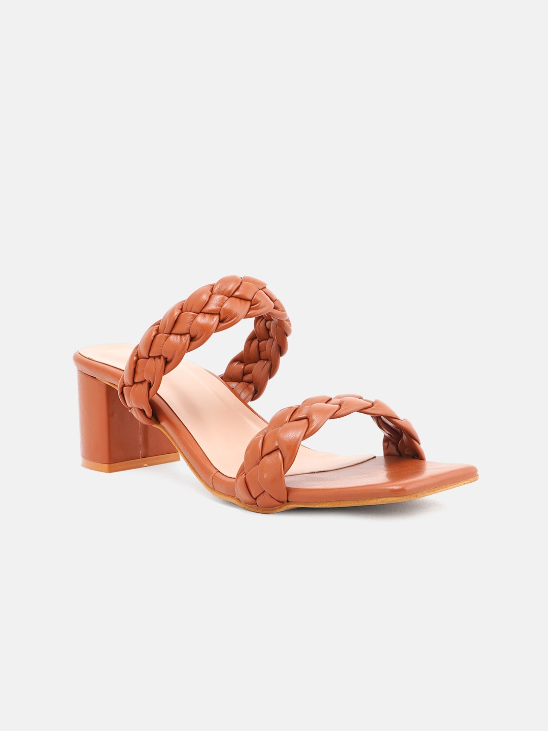 

SCENTRA Tan Party Block Sandals