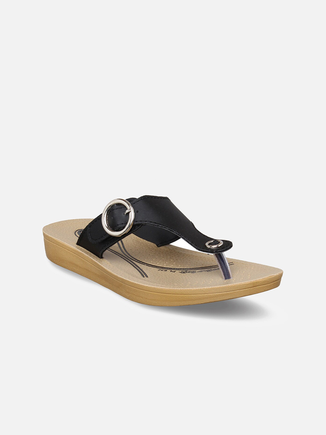 

Aqualite Women Black T-Strap Flats
