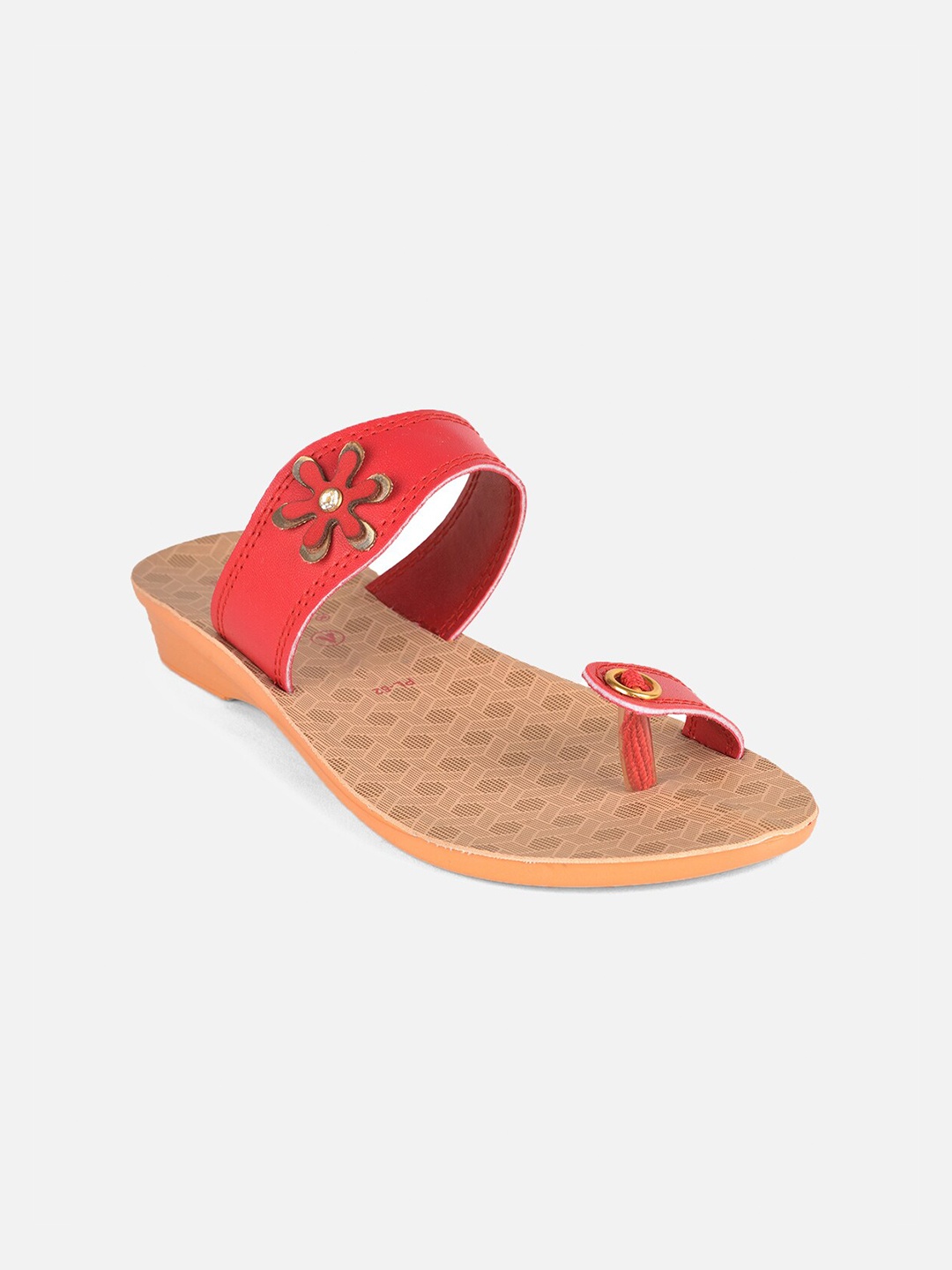 

Aqualite Women Beige Embellished One Toe Flats