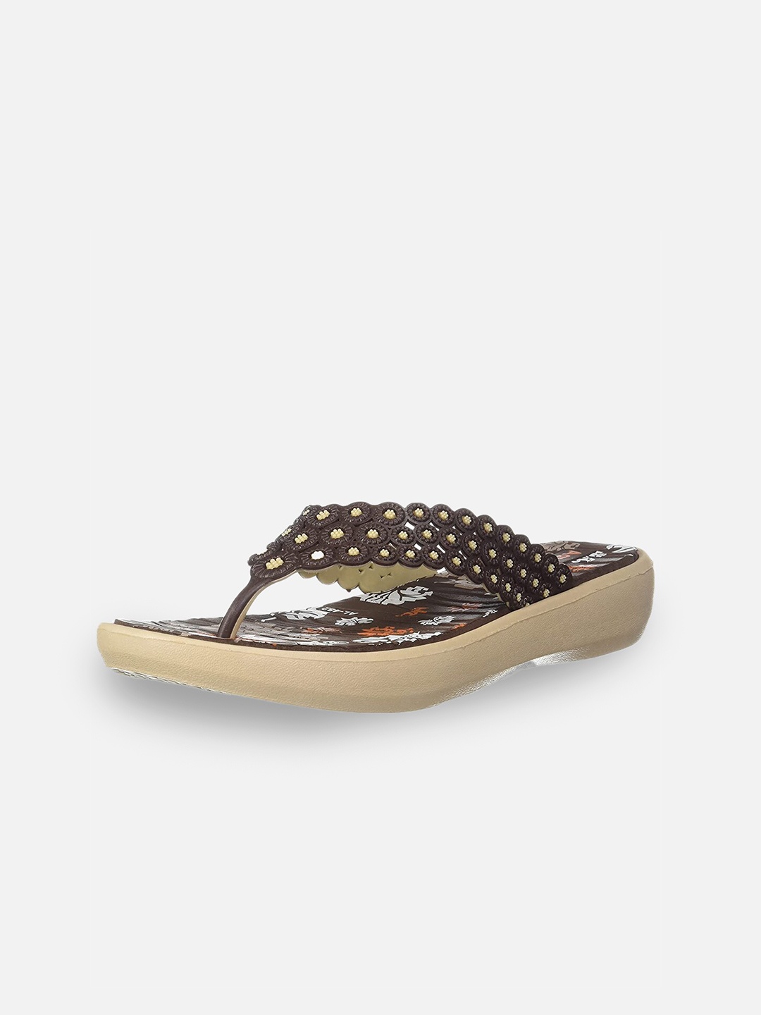 

Aqualite Women Beige & White Comfort Sandals