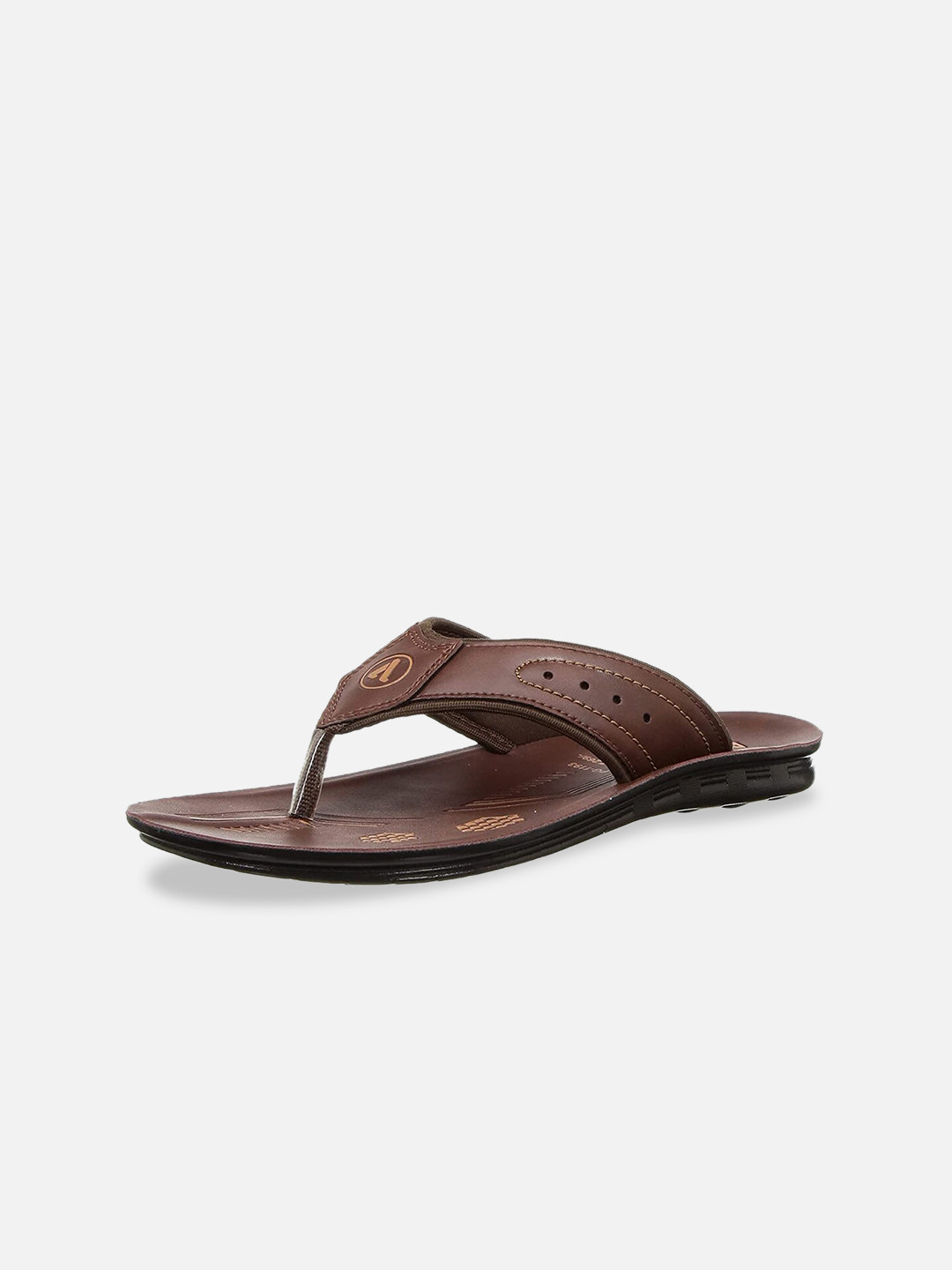 

Aqualite Men Brown Solid Comfort Sandals