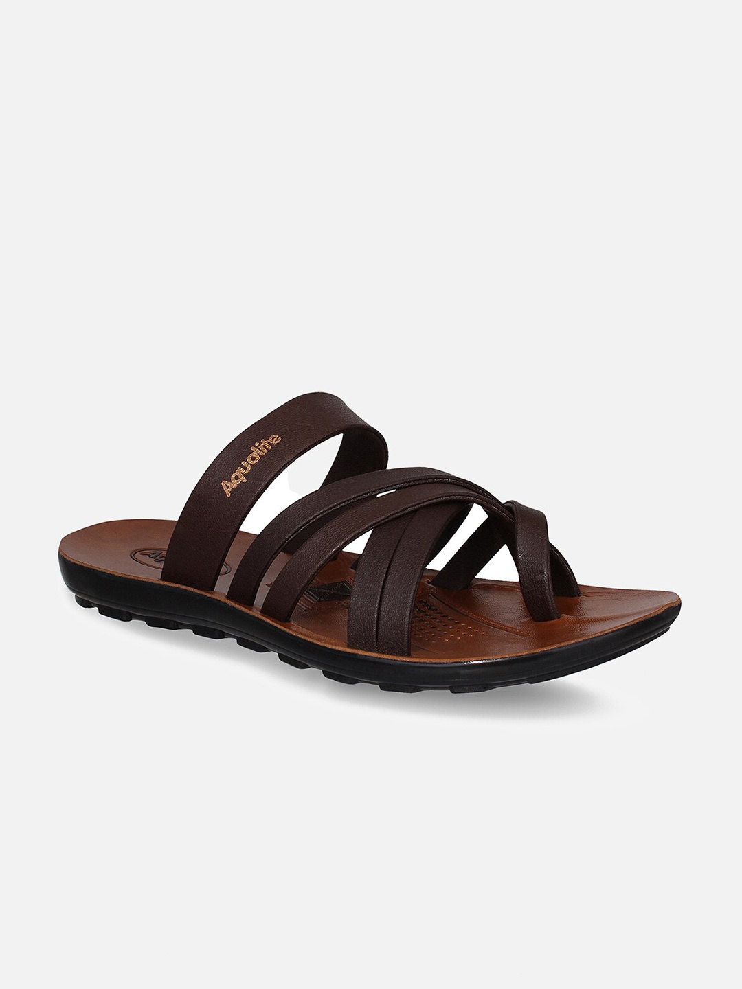 

Aqualite Men Brown Comfort Sandals