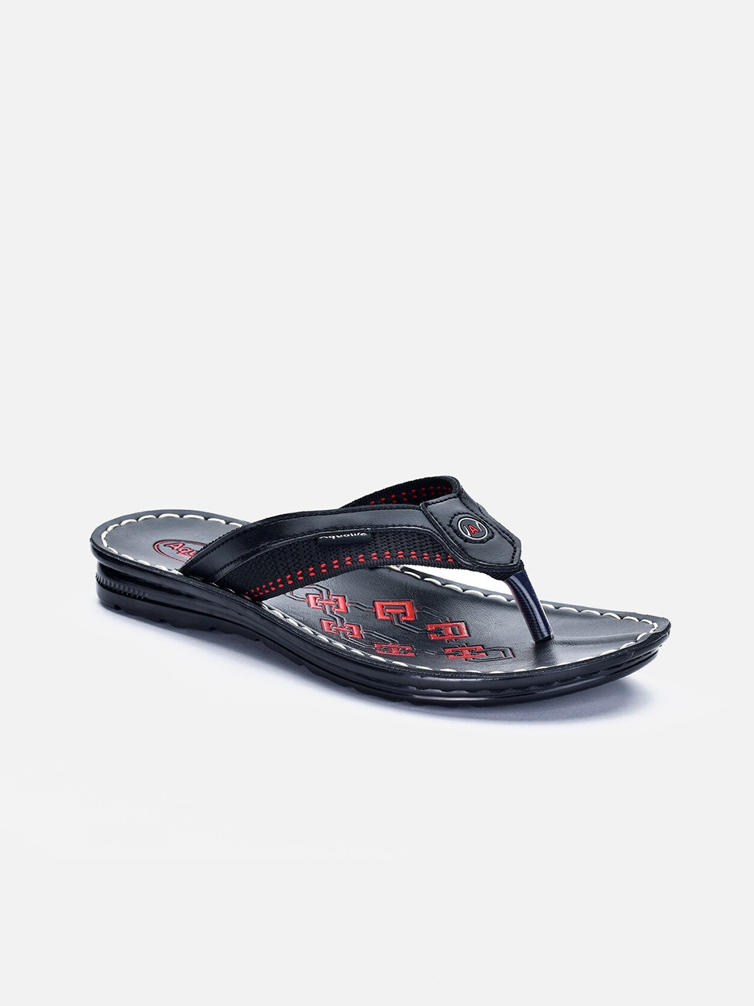 

Aqualite Men Black & Red Comfort Sandals
