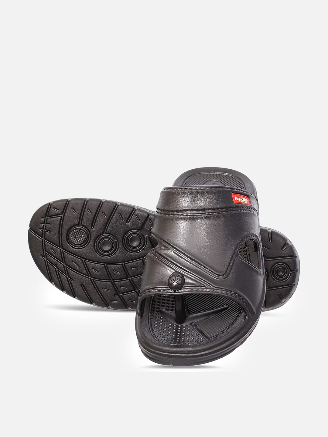 

Aqualite Men Black Comfort Sandals