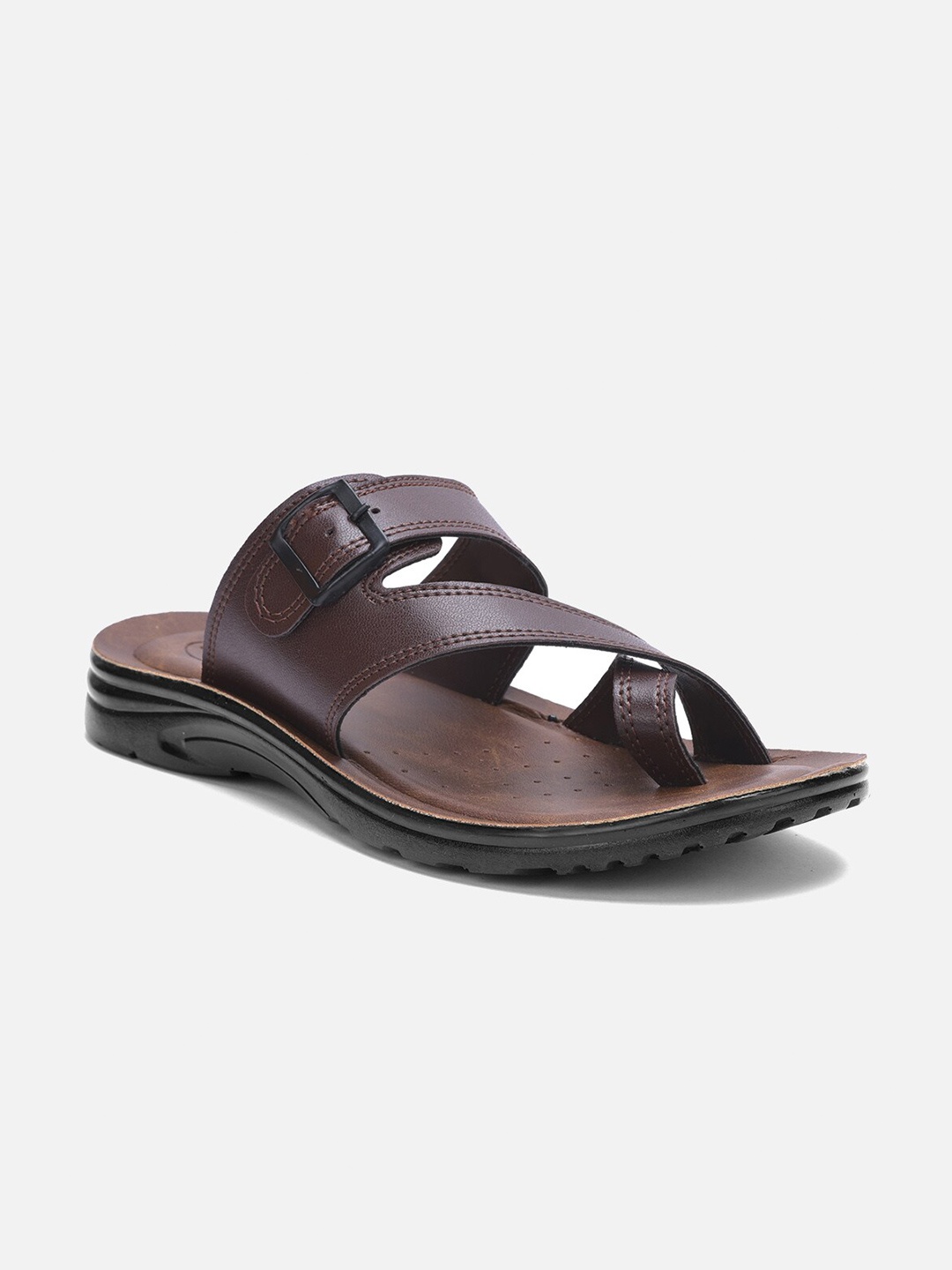 

Aqualite Men Black & Brown Comfort Sandals