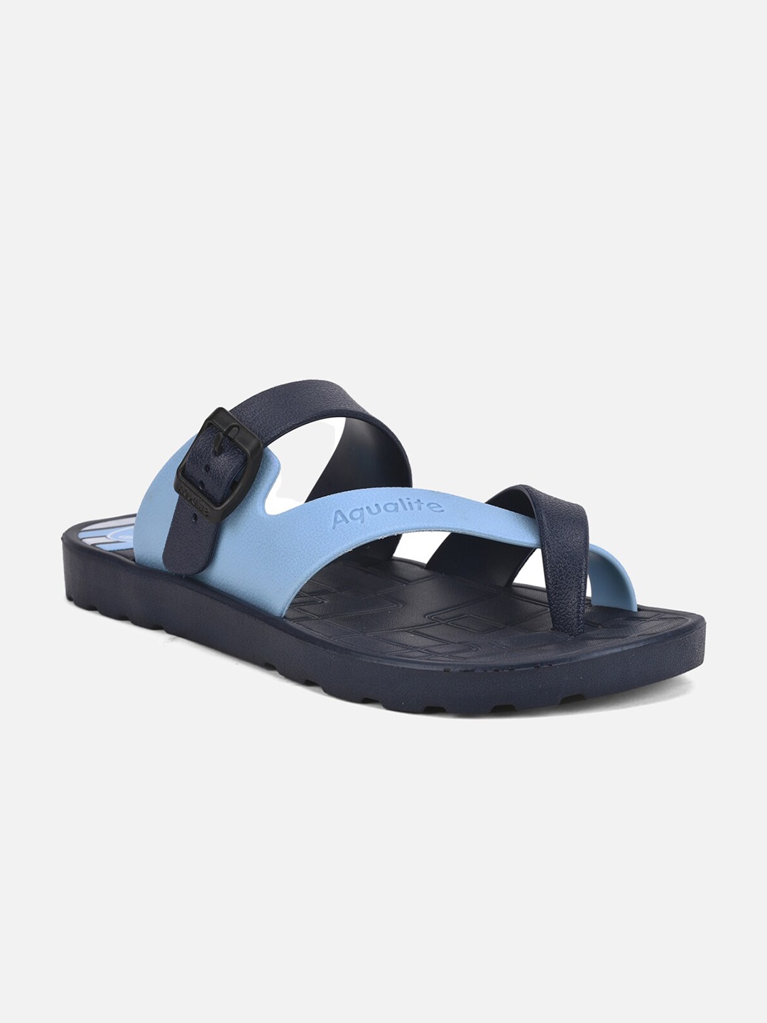

Aqualite Men Navy Blue & Black Comfort Sandals