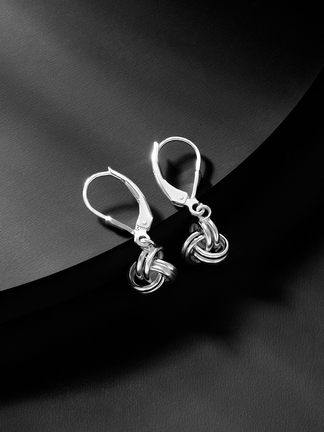 Silvora by Peora Women Silver-Toned Quirky Drop Earrings