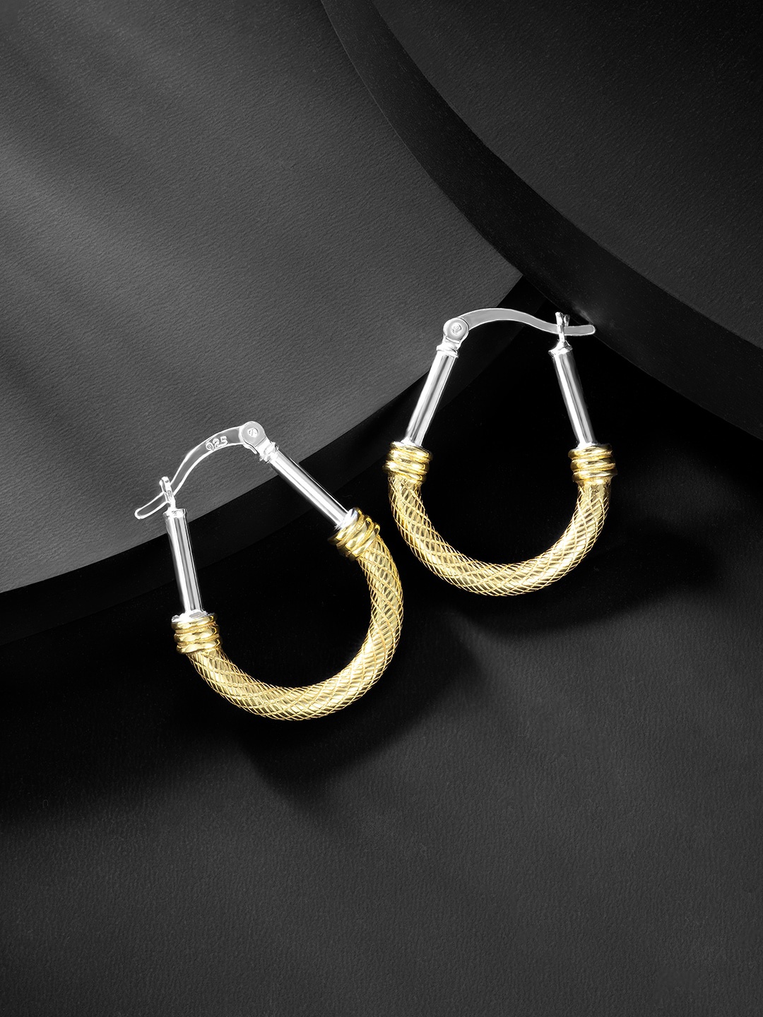 

Silvora by Peora Gold-Toned Classic Hoop Earrings