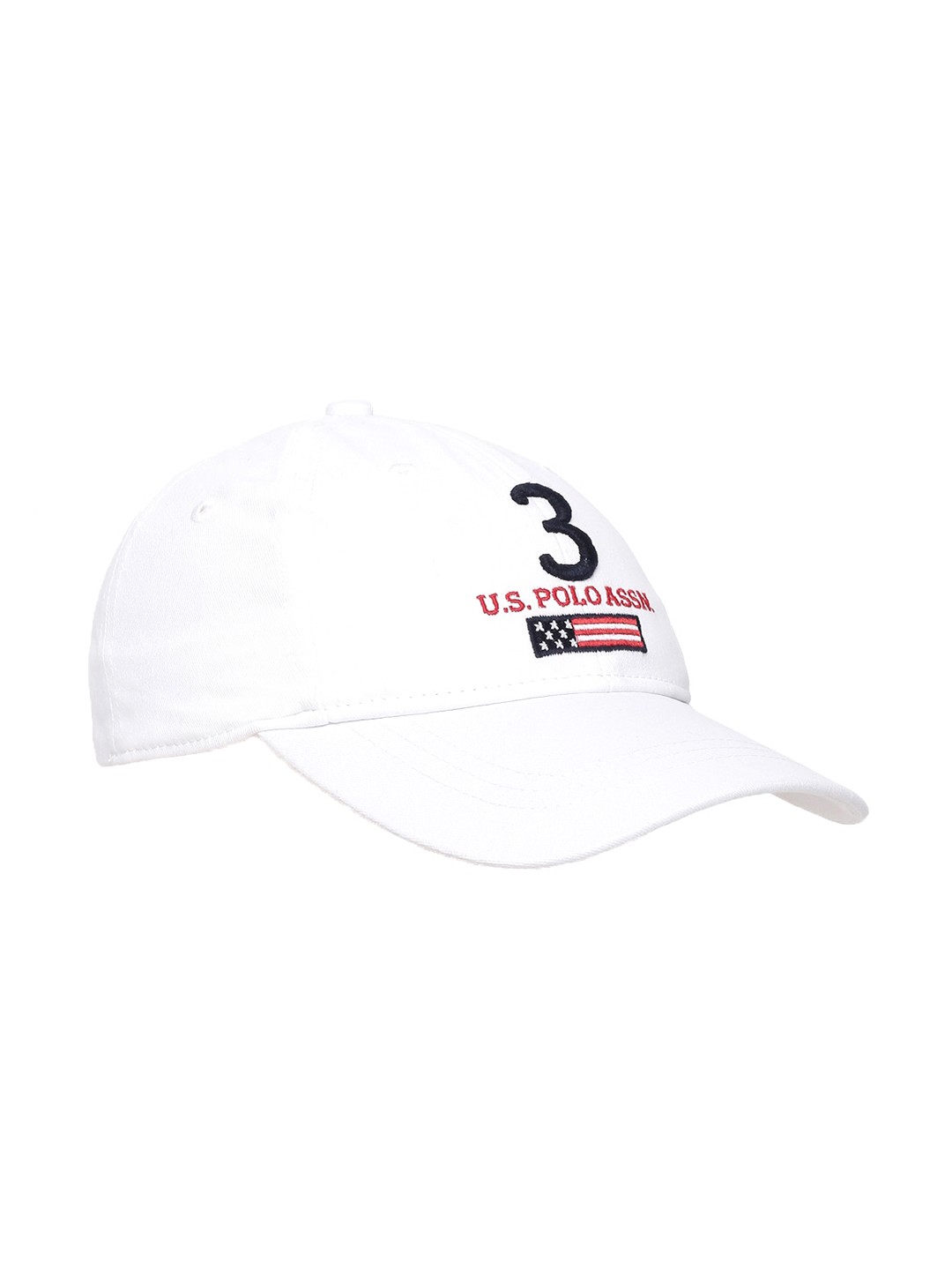 

U.S. Polo Assn. Men White & Black Embroidered Baseball Cap