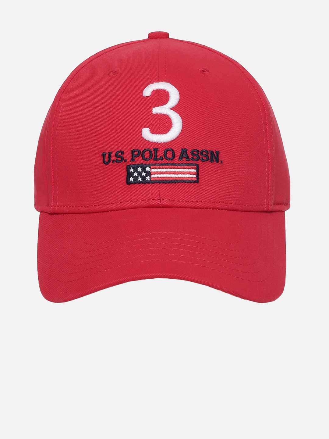 

U S Polo Assn Men Red & White Printed Baseball Cap