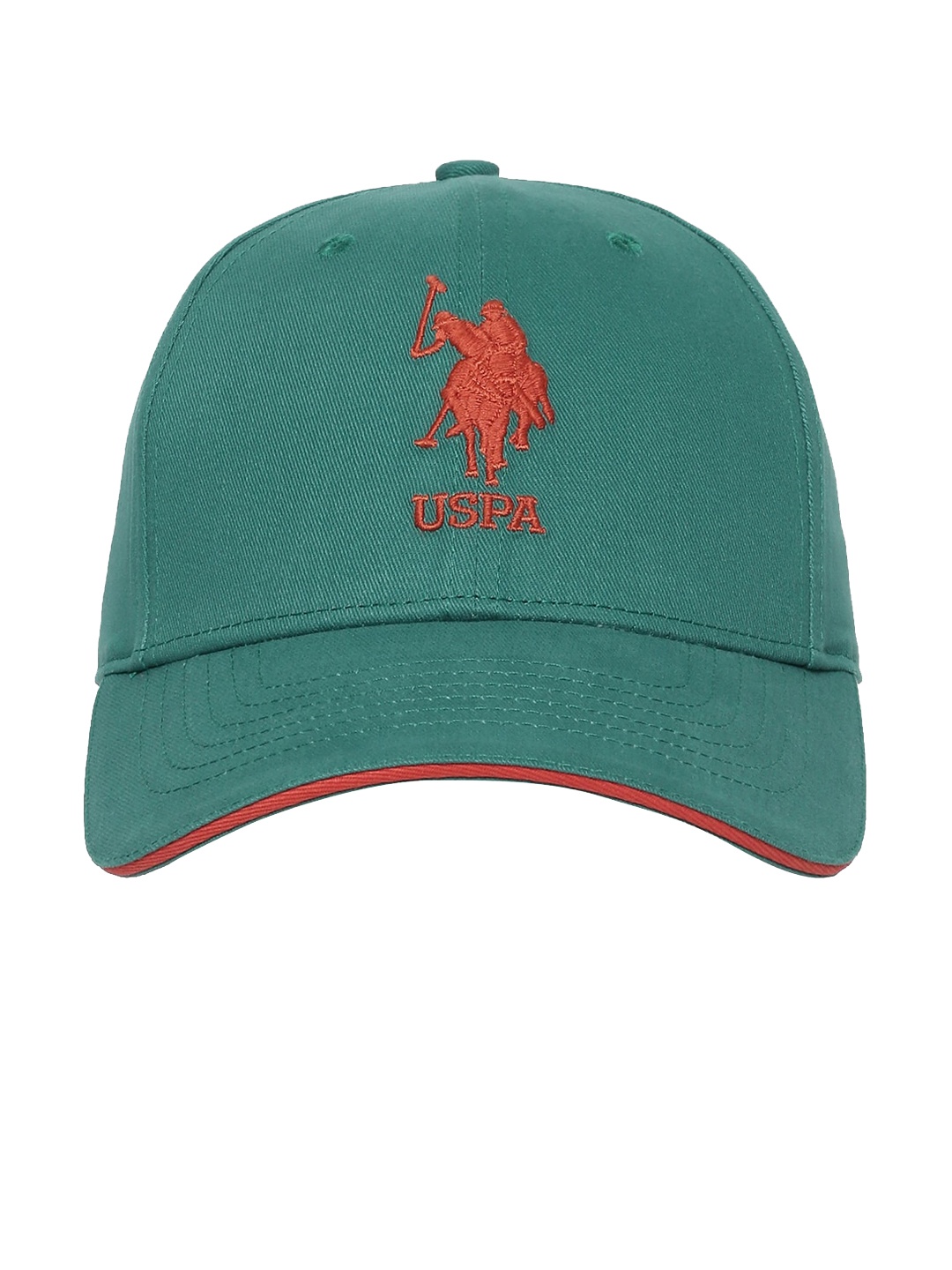 

U.S. Polo Assn. Men Green & Red Embroidered Baseball Cap