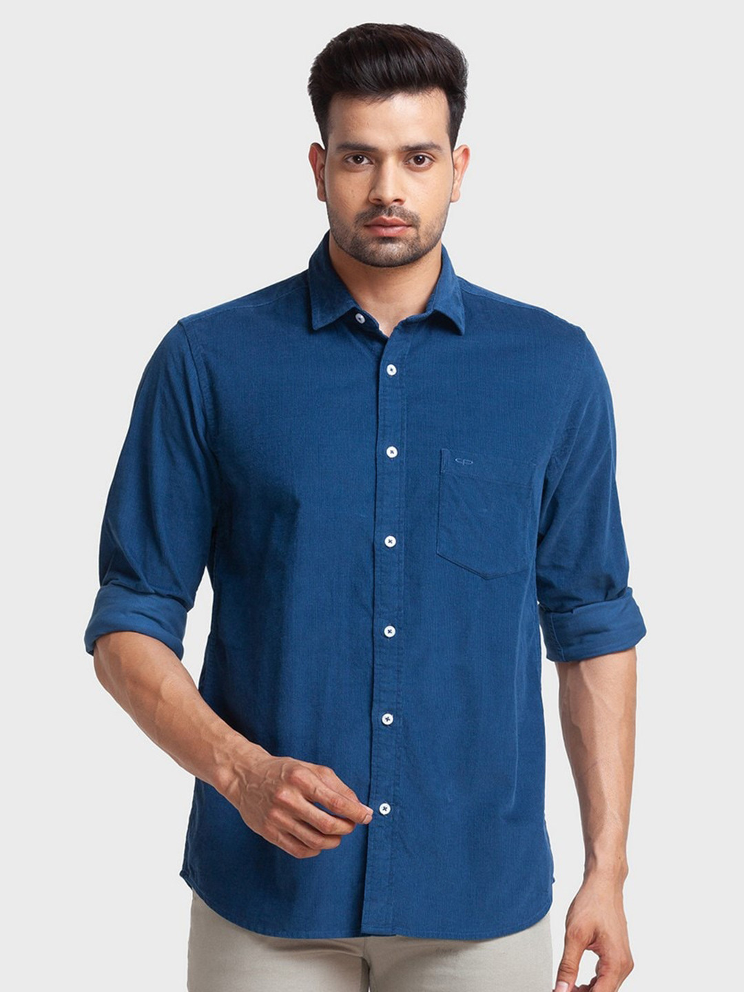 

ColorPlus Men Blue Tailored Fit Casual Shirt