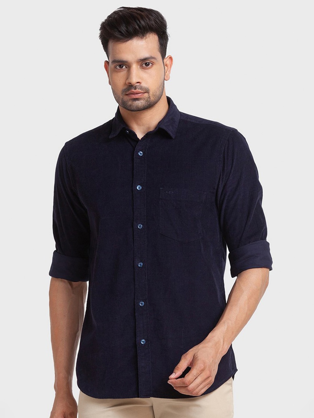 

ColorPlus Men Blue Tailored Fit Casual Shirt