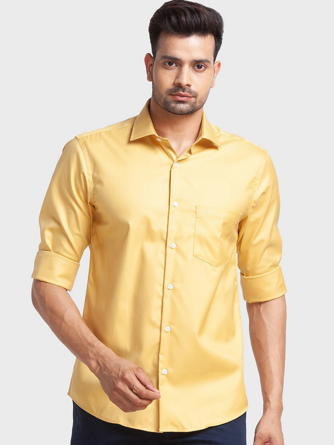 

ColorPlus Men Yellow Tailored Fit Casual Shirt
