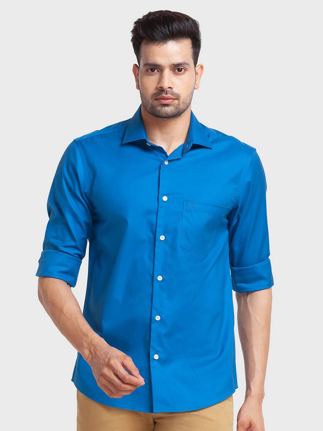 

ColorPlus Men Blue Tailored Fit Casual Shirt