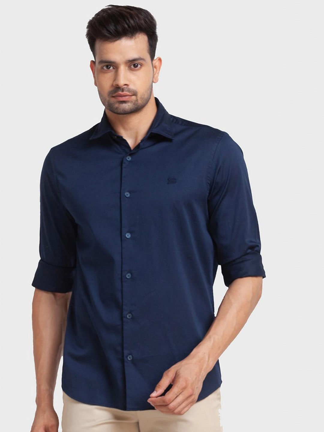 

ColorPlus Men Blue Tailored Fit Casual Shirt