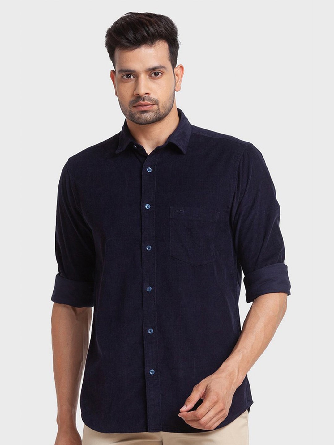 

ColorPlus Men Blue Tailored Fit Casual Shirt
