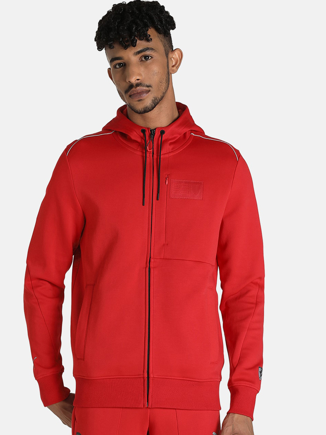 

PUMA Motorsport Men Red Scuderia Ferrari Style Hooded Sporty Jacket