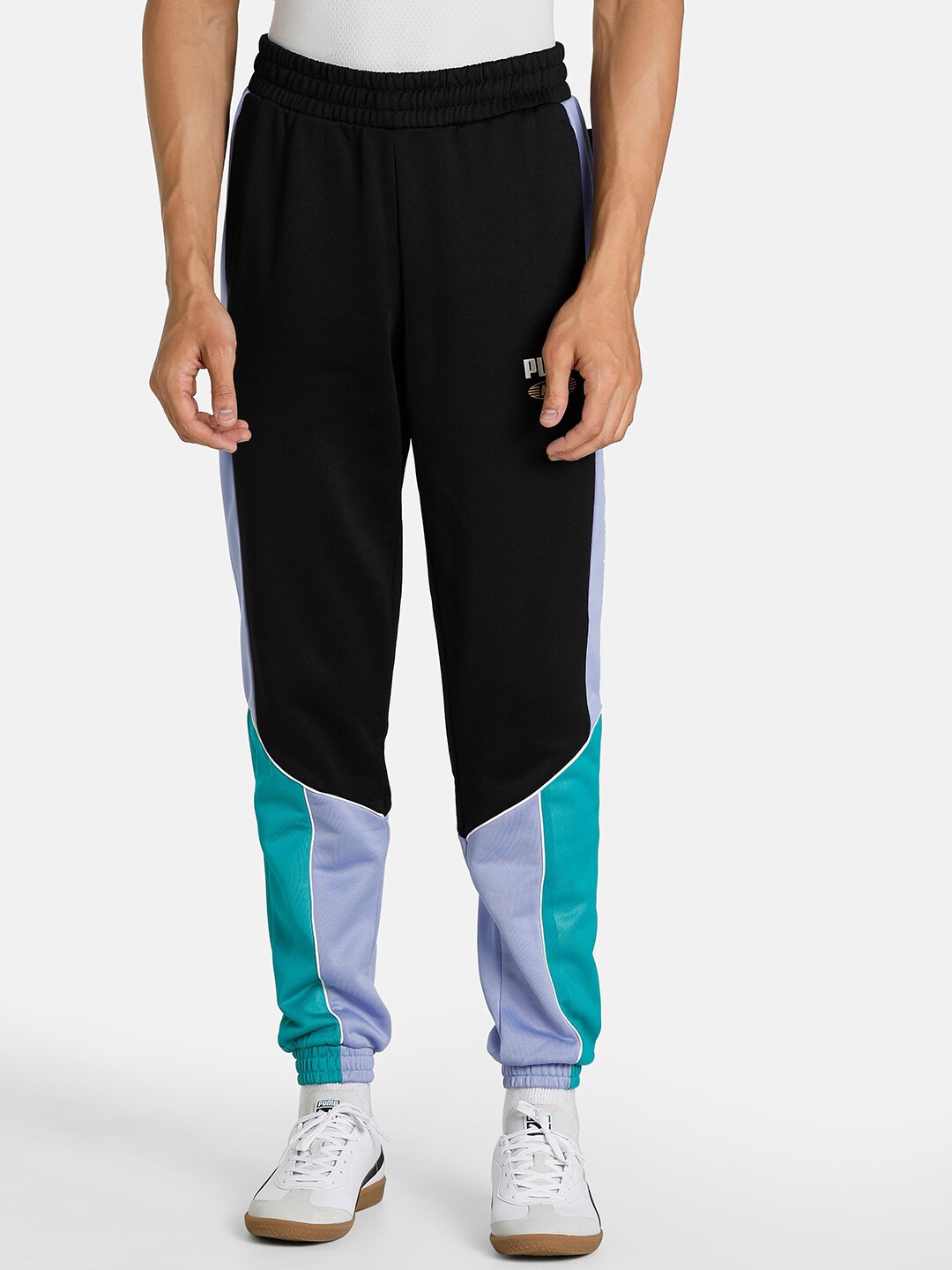 

Puma Men Black & Blue Colourblocked King Track Pants