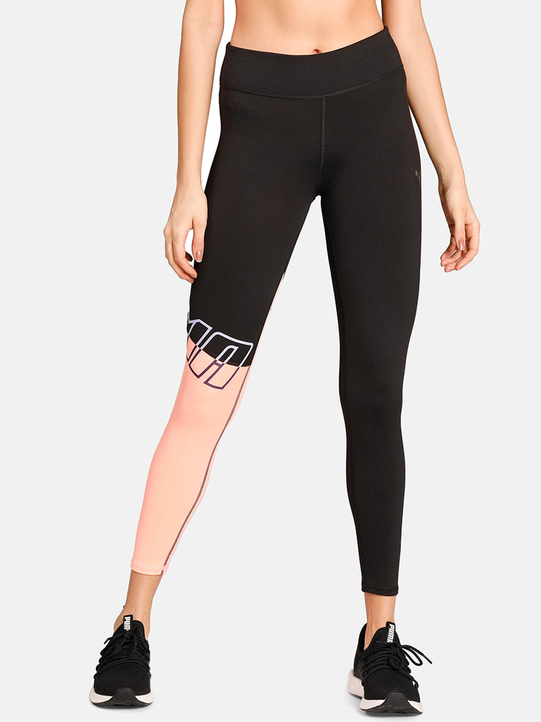 

Puma Women Black & Pink A.C.E. All Me 7/8 dryCELL Tights